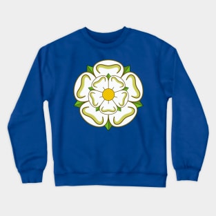 Yorkshire County Flag - White Rose of York Crewneck Sweatshirt